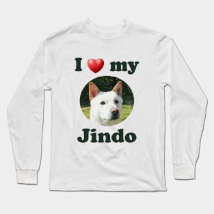 I Love My Jindo Long Sleeve T-Shirt